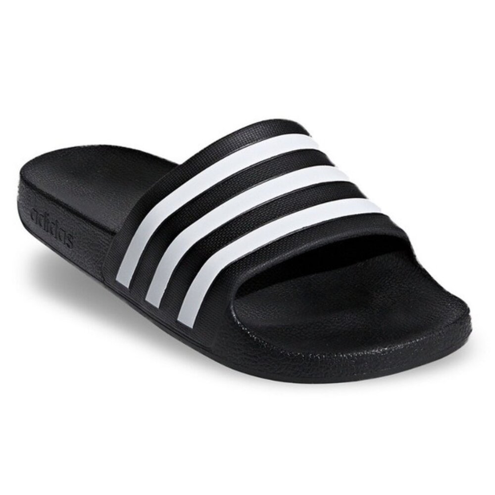 Adidas Adilette Slides Men Size 11 Black White 3 Stripe Unisex or Women 12